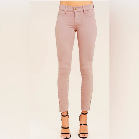 Pistola Pink🌸Audrey Vintage Cutoff Distressed Mid Rise Skinny Jeans 26W - Picture 3 of 8